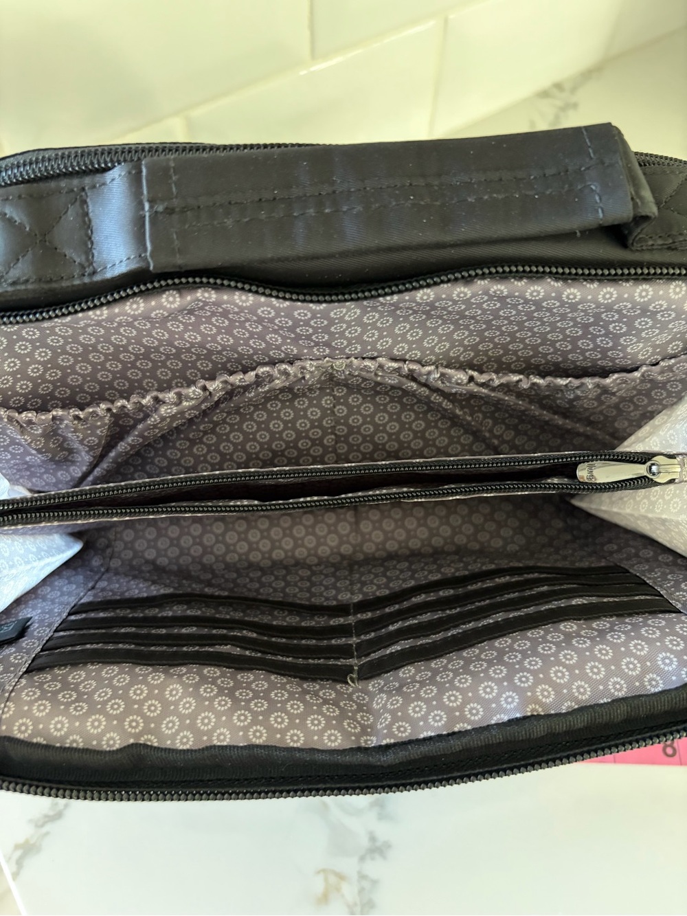 NWOT Lug SCOOP Midnight Black Crossbody Organizer Bag Travel Everyday RFID - Picture 11 of 16